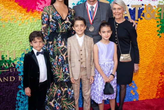 Camilla Alves and Matthew McConaughey (Film) and family at the Texas Medal of Arts Awards Red Carpet, Long Center, Austin, TX 2/27/2019. © 2019 Jim Chapin Photography