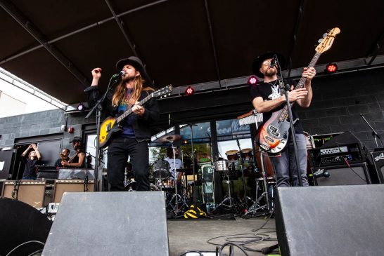 Lukas Nelson & The Promise Of The Real at Rachael Ray Feedback Party at Stubb's during SXSW 2019, Austin, TX 3/16/2019. © 2019 Michael Mullinex