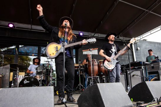 Lukas Nelson & The Promise Of The Real at Rachael Ray Feedback Party at Stubb's during SXSW 2019, Austin, TX 3/16/2019. © 2019 Michael Mullinex